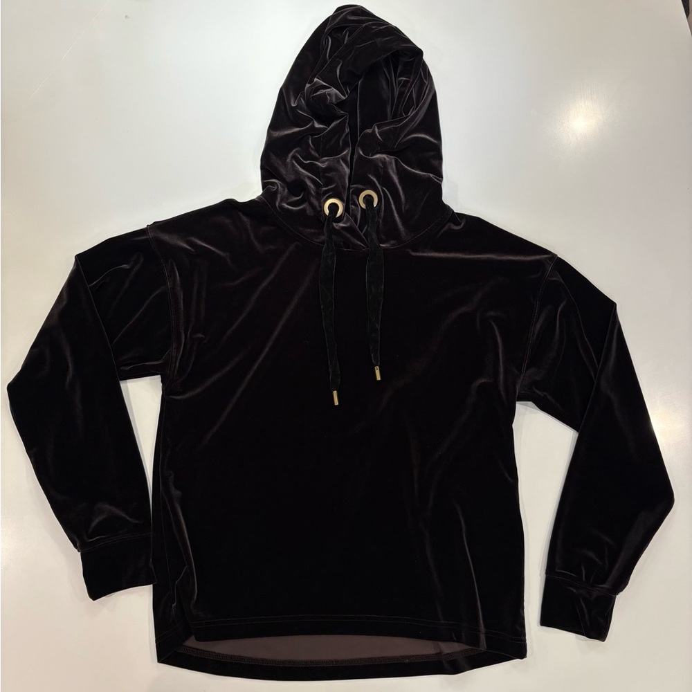 Storia Brown Velvet Hoodie Size S